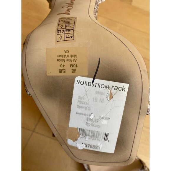 Sam Edelman BNWT "Kia" animal print block heel NEW ankle strap open toe - Picture 9 of 9